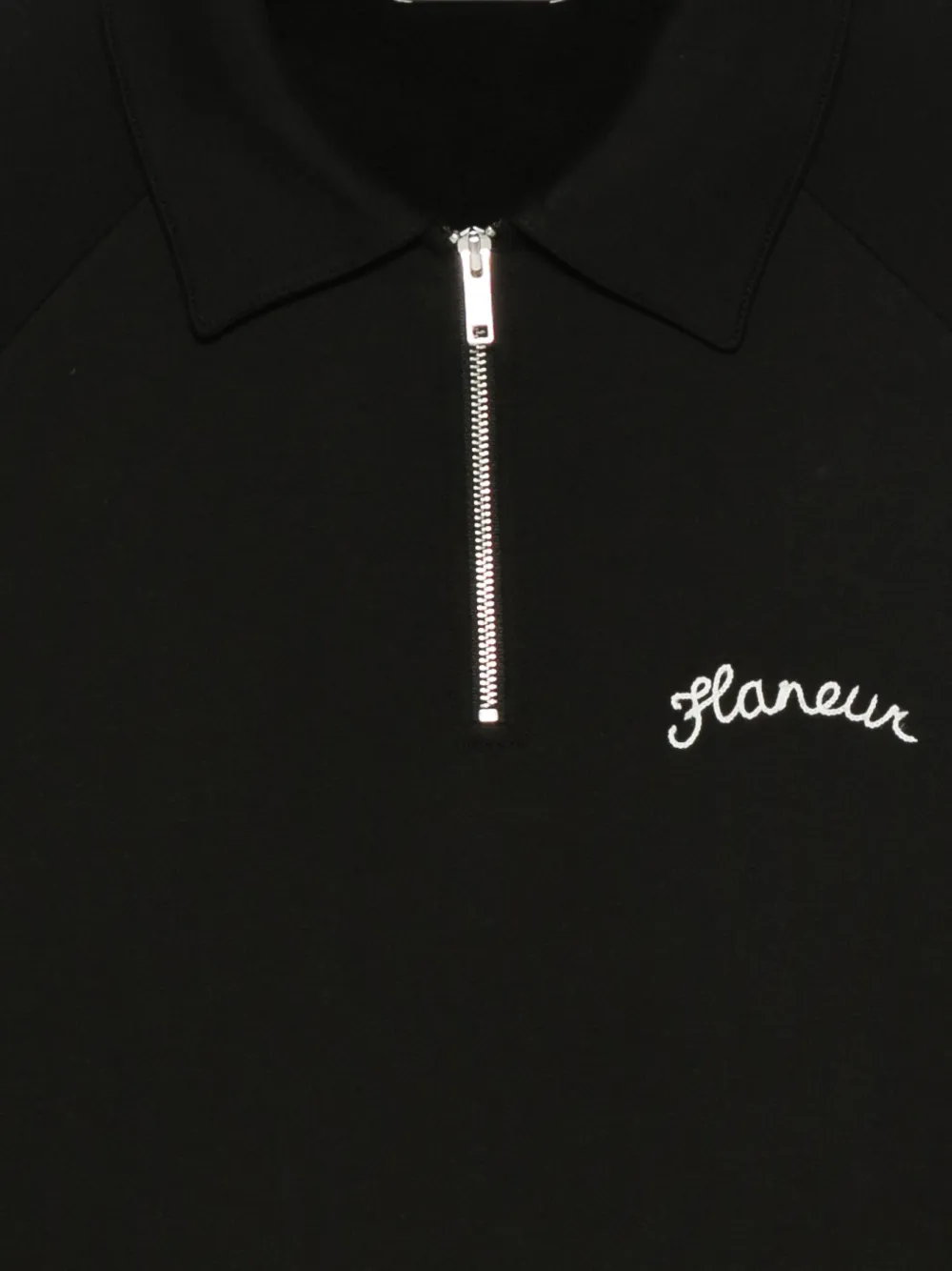 Flâneur Signature Raglan Half Zip In Black