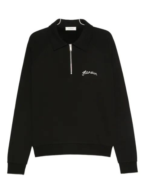 FLÂNEUR zip-neck polo sweatshirt