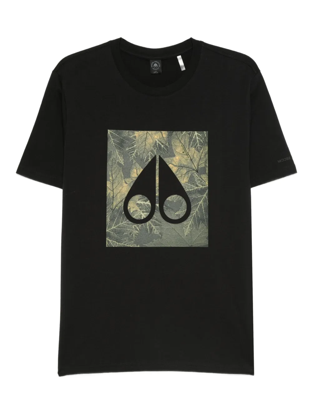 Moose Knuckles leaf-print T-shirt | Black | Image 1