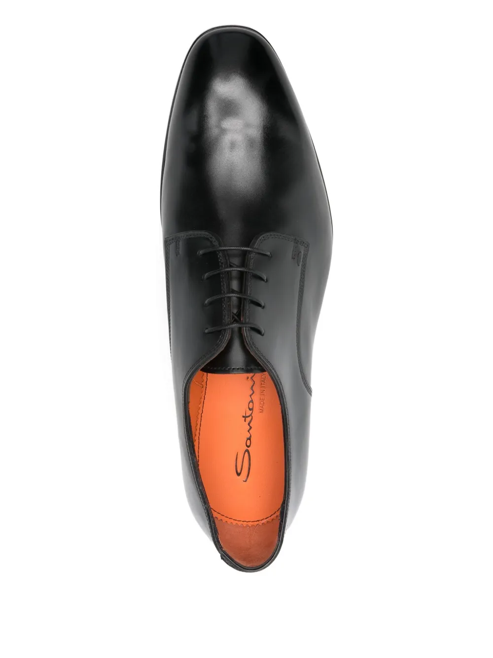 Santoni Derby schoenen met blokhak Zwart