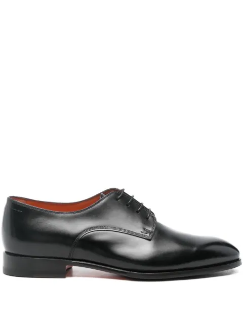 Santoni block-heel derby shoes