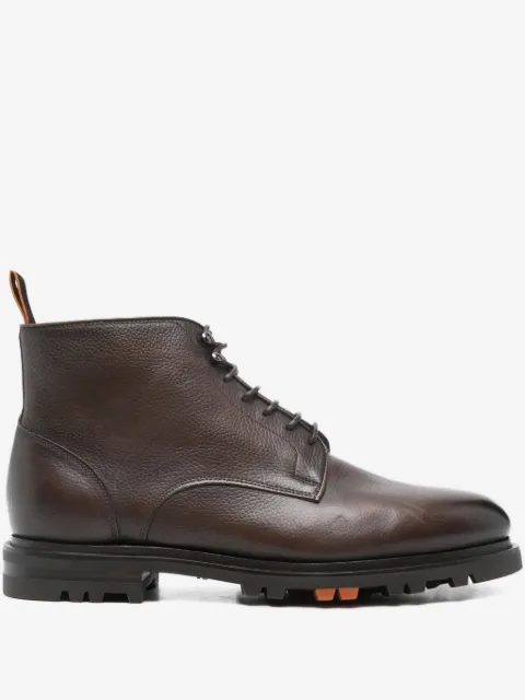 Santoni lace-up leather boots