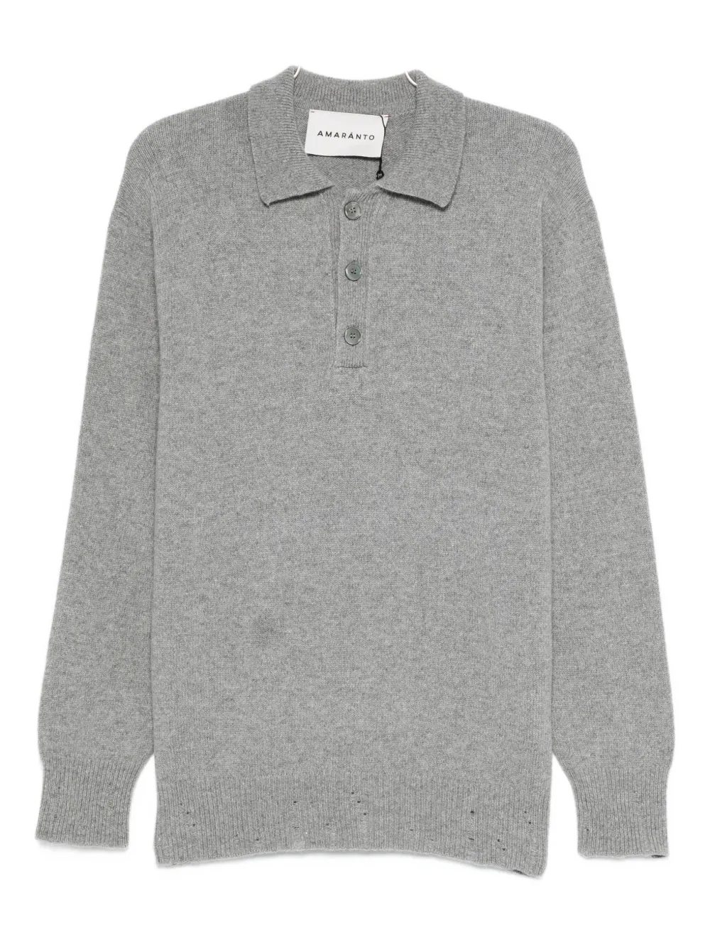 AMARANTO  button polo shirt | Grey | Image 1