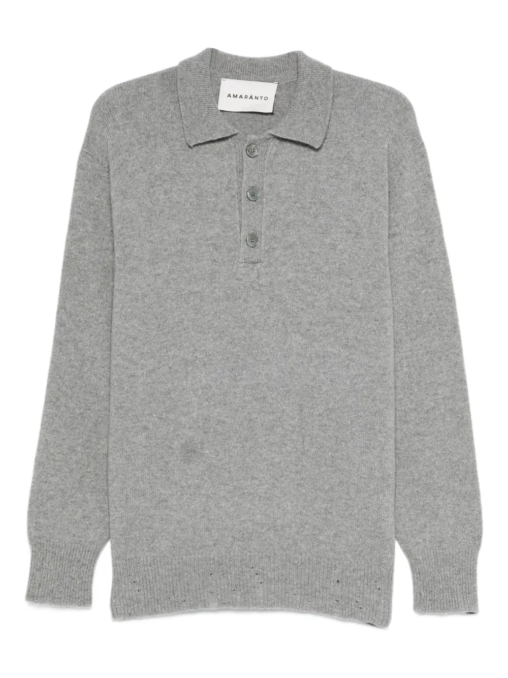 AMARANTO  playera tipo polo con botones | gris | Image 1