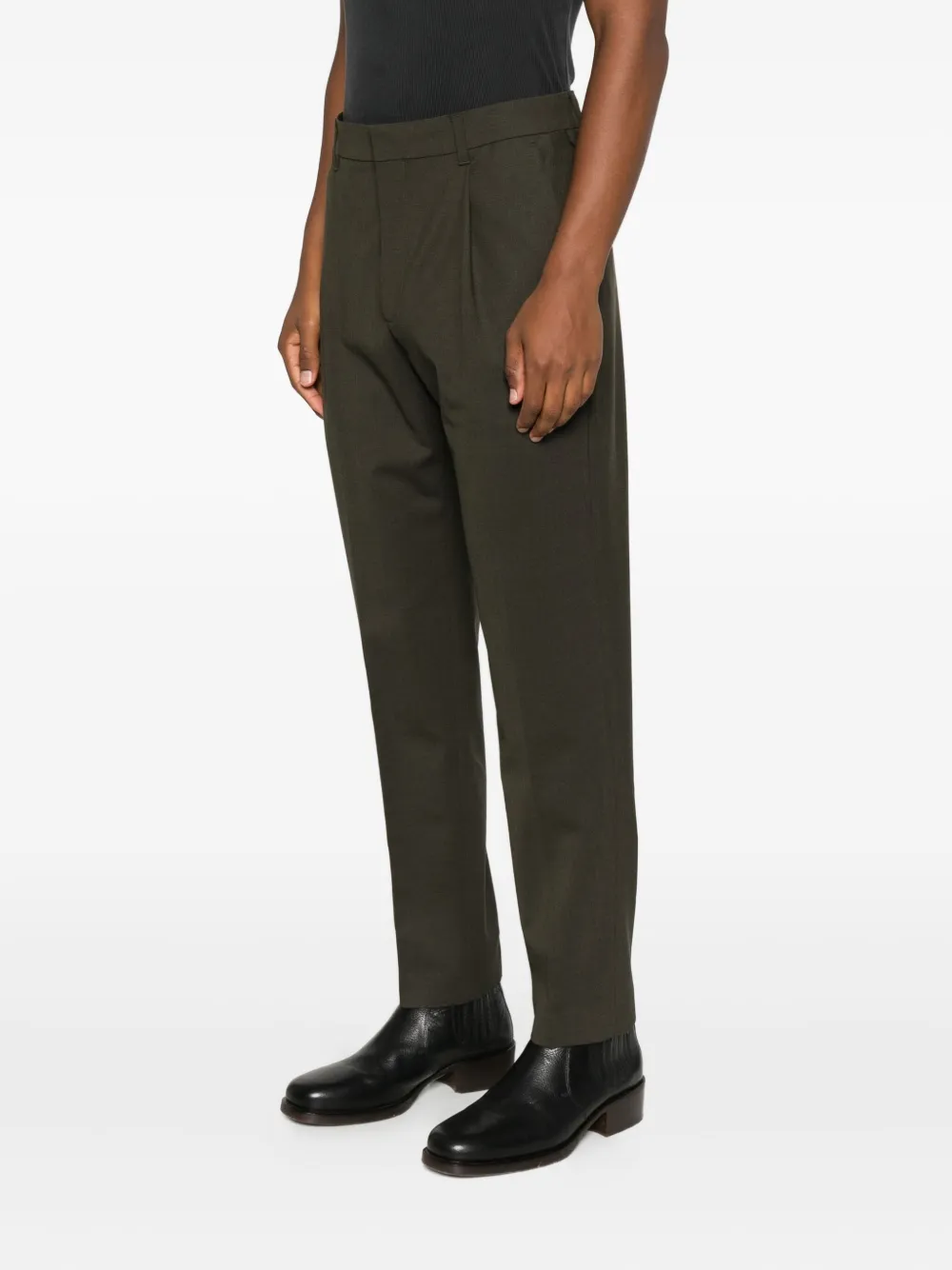 Jacquemus Pleated-front Trousers In Brown