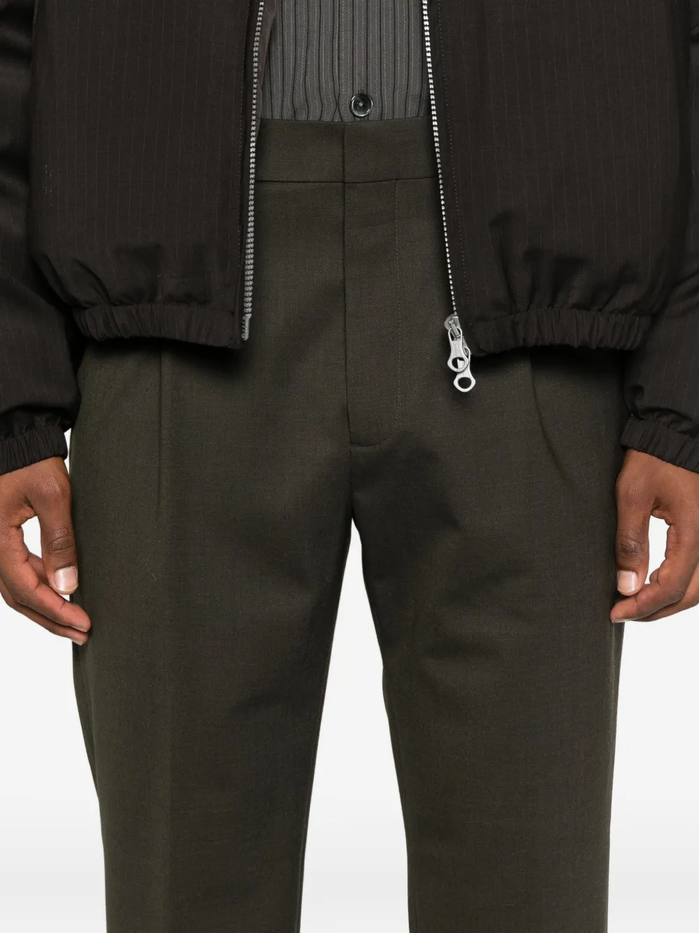 Jacquemus Pleated-front Trousers In Brown