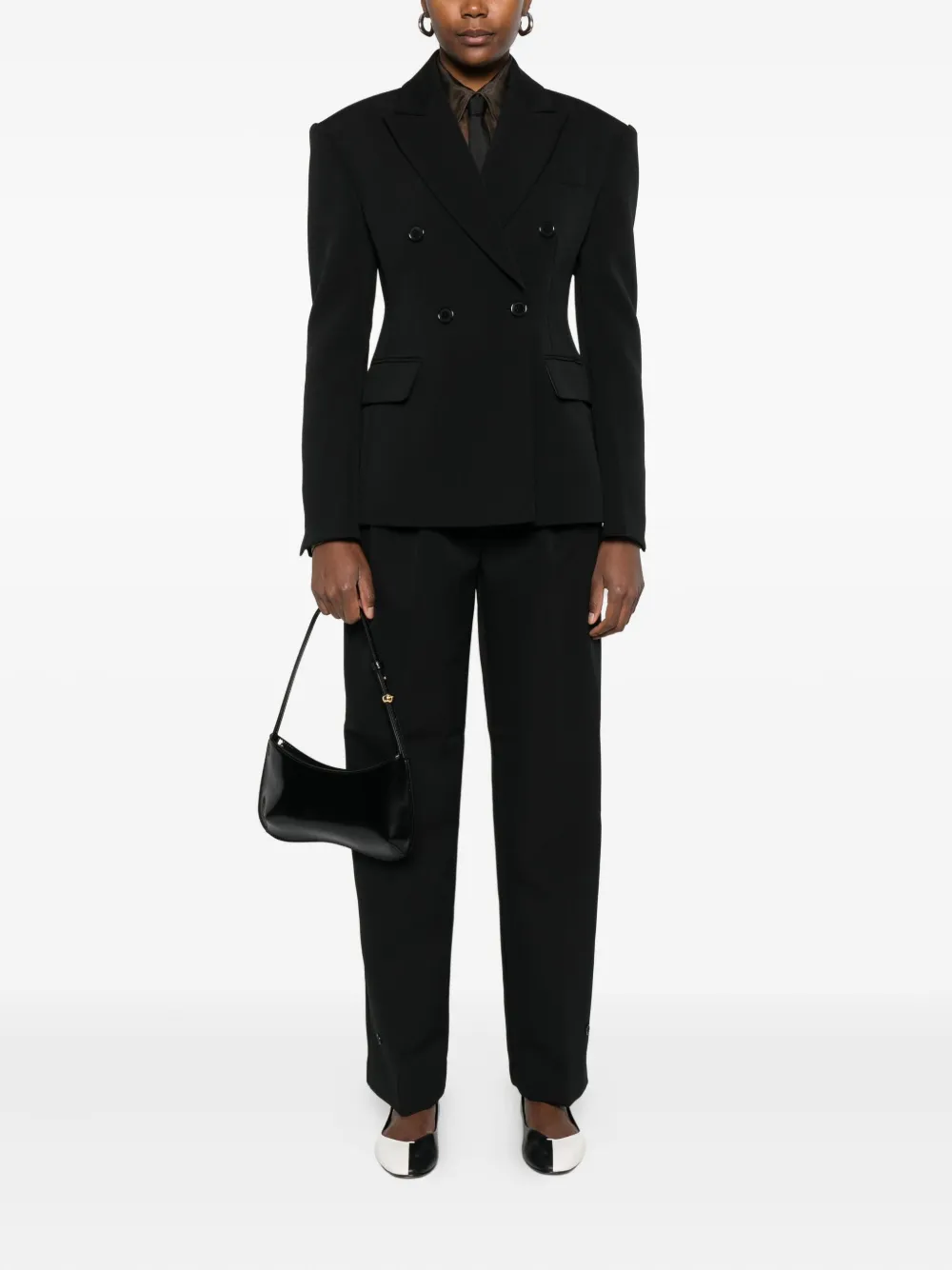 The Frankie Shop Blazer met dubbele rij knopen Zwart