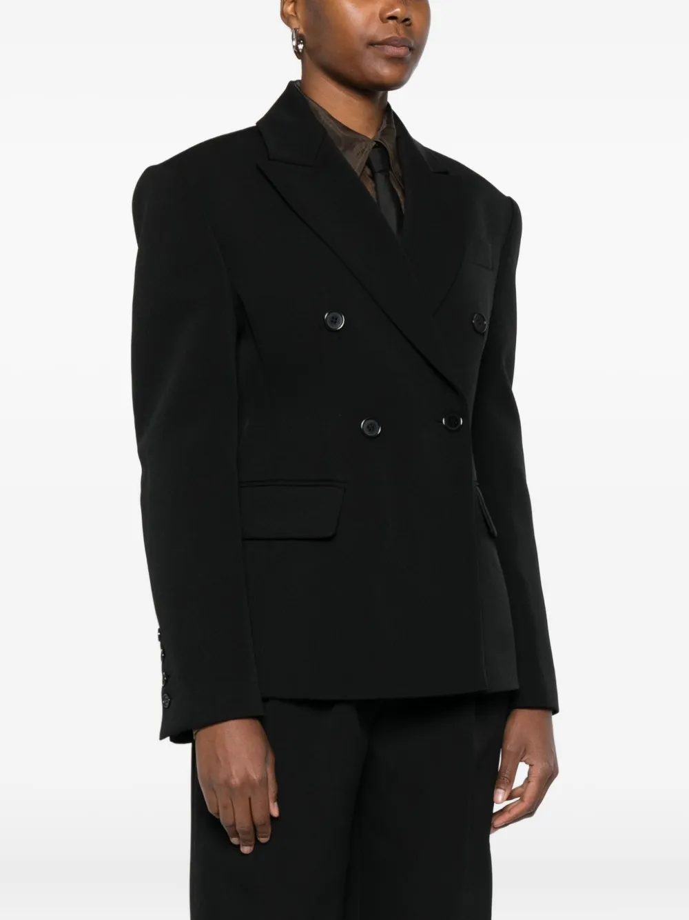 The Frankie Shop Blazer met dubbele rij knopen Zwart