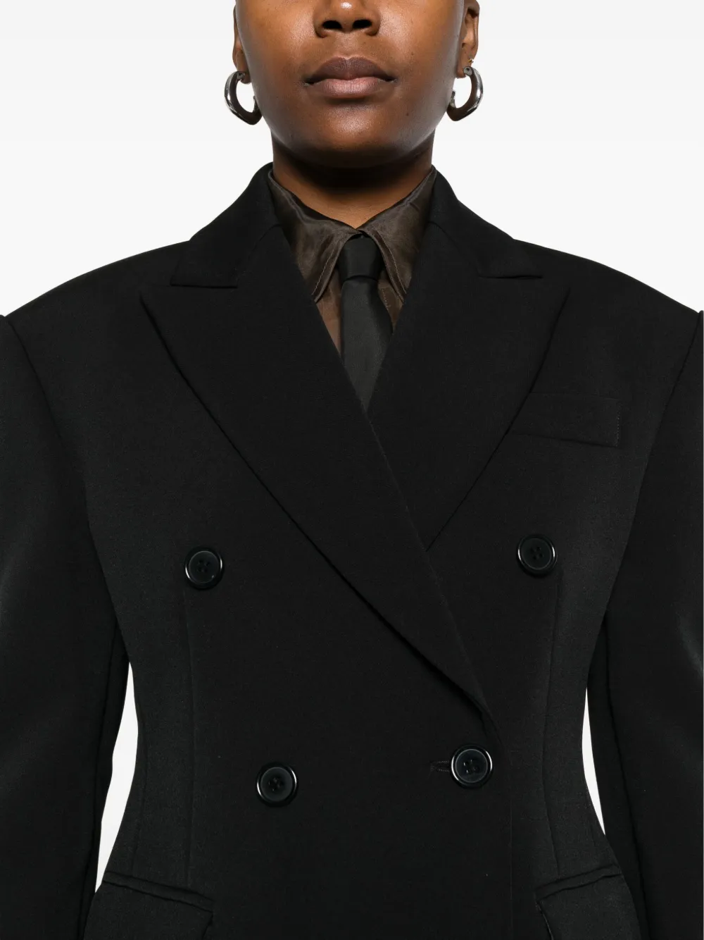 The Frankie Shop Blazer met dubbele rij knopen Zwart