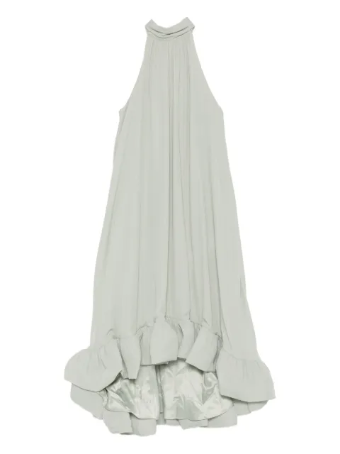MALINA halterneck ruffled dress