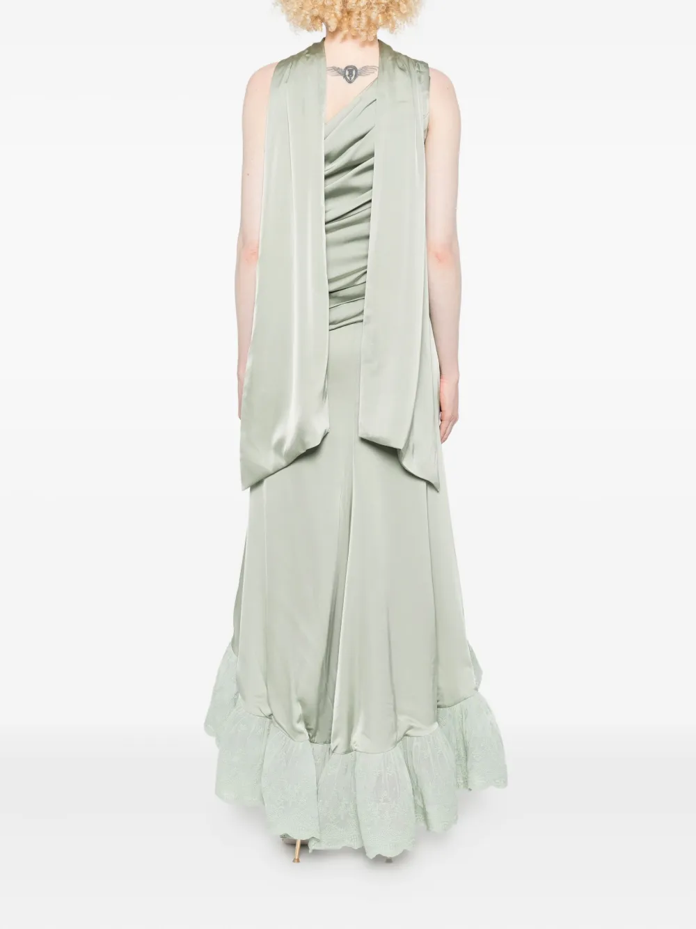 MALINA Asymmetrische jurk Groen