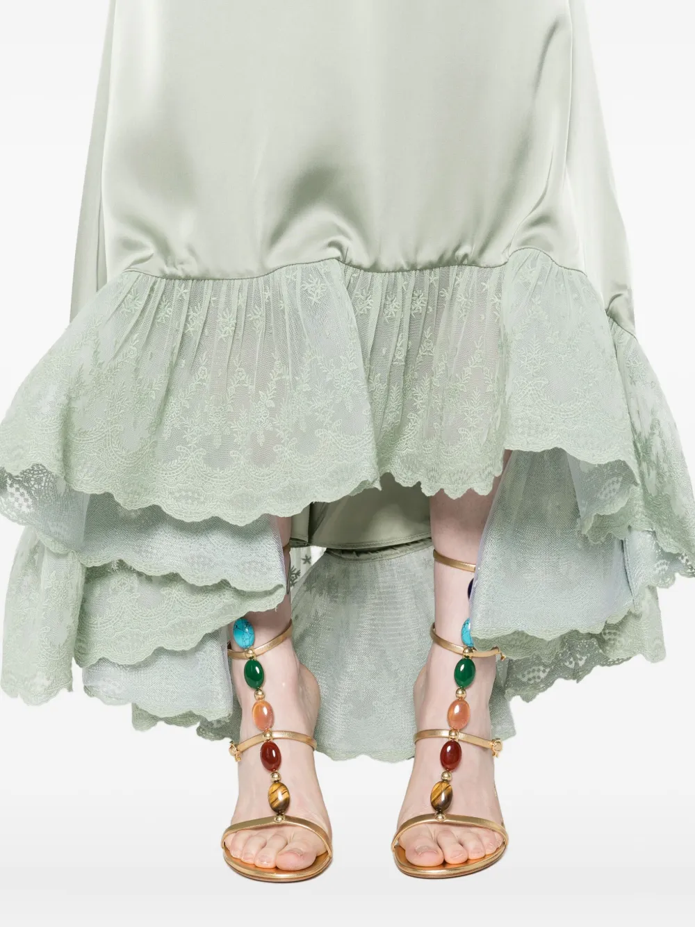 MALINA Asymmetrische jurk Groen