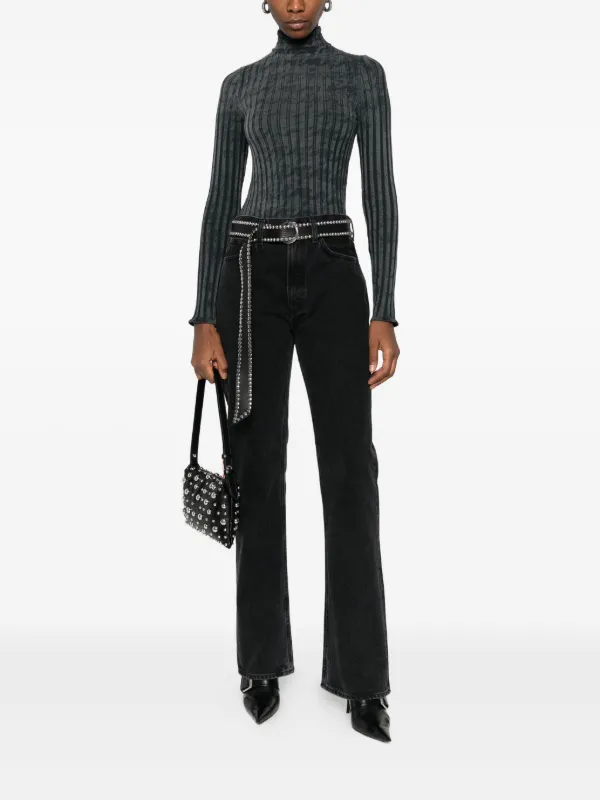 Diesel ハイネック リブトップ Diesel ハイネック トップ | グレー | FARFETCH JP