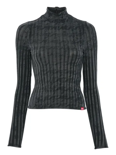 Diesel ribbed high-neck top