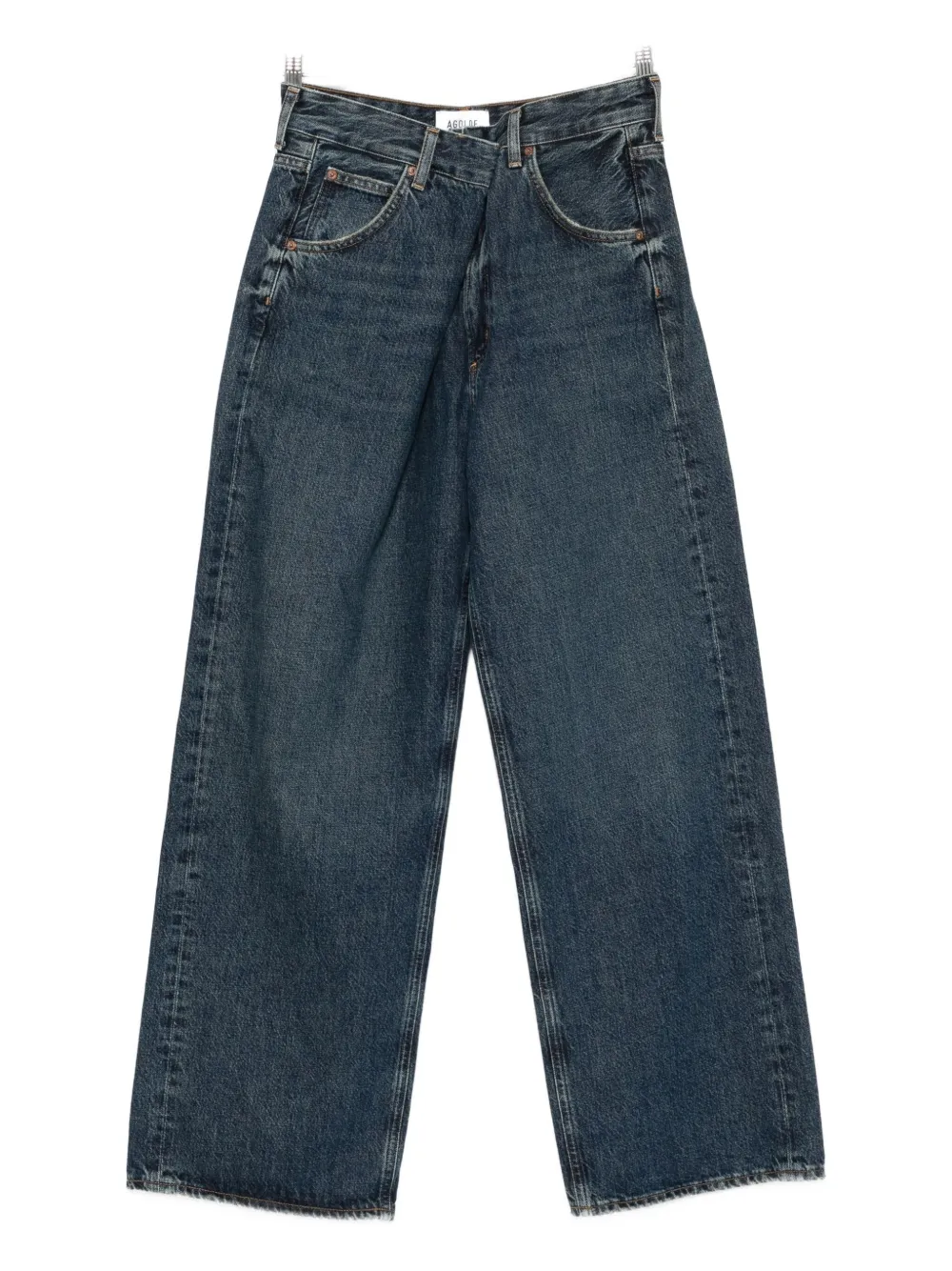 Agolde Vana Fold Jeans In Blue