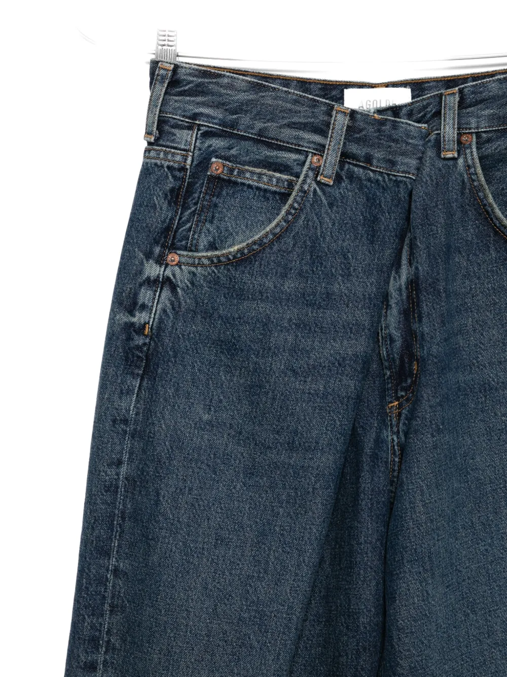 Agolde Vana Fold Jeans In Blue