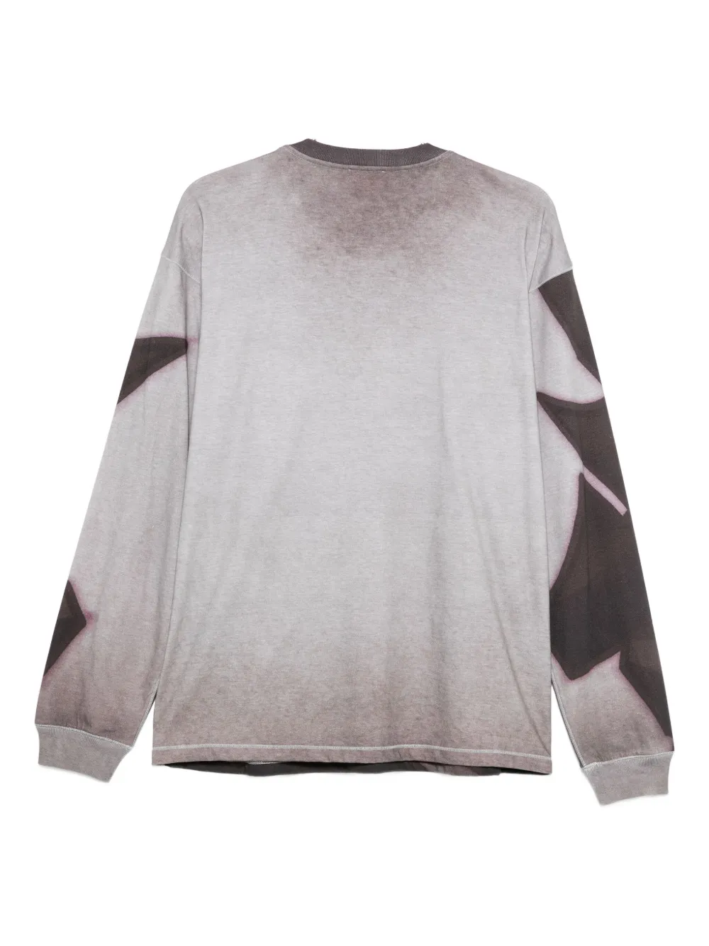 Diesel Logo-print Long-sleeves Sweatshirt In Gray
