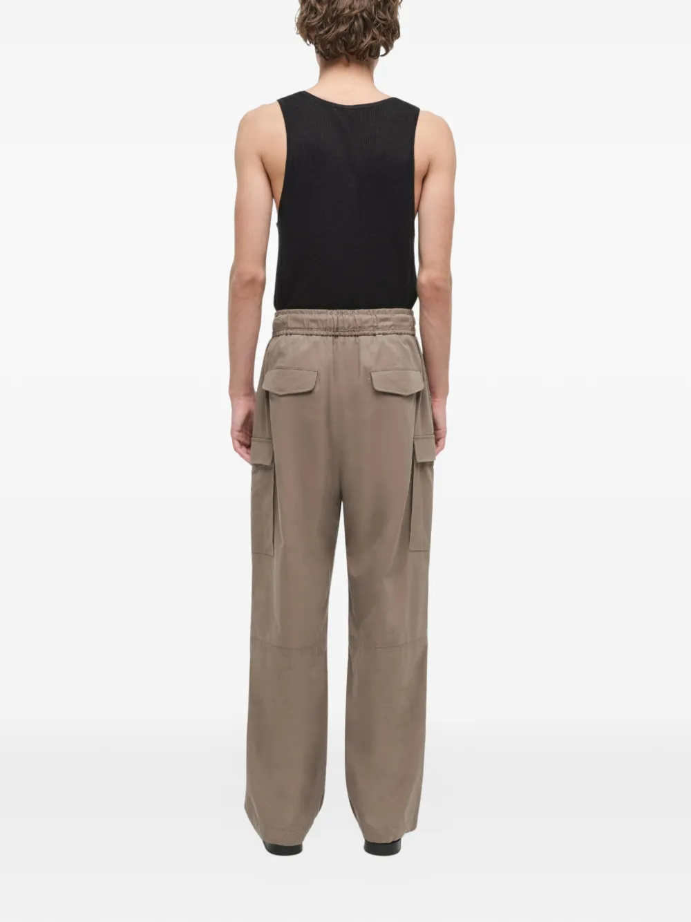 SIMKHAI Garrett cargo broek met wijde pijpen Beige