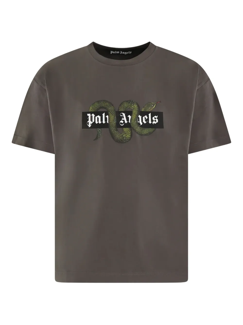 Palm Angels snake box logo t-shirt | Green | Image 1