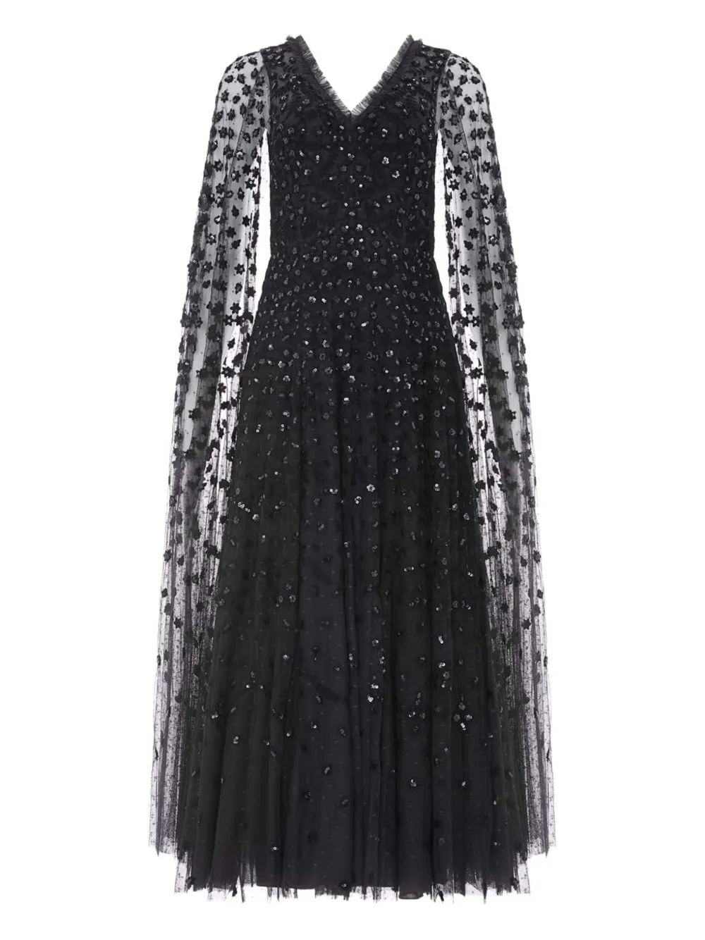 Needle & Thread embroidered-flowers maxi dress | Black | Image 1