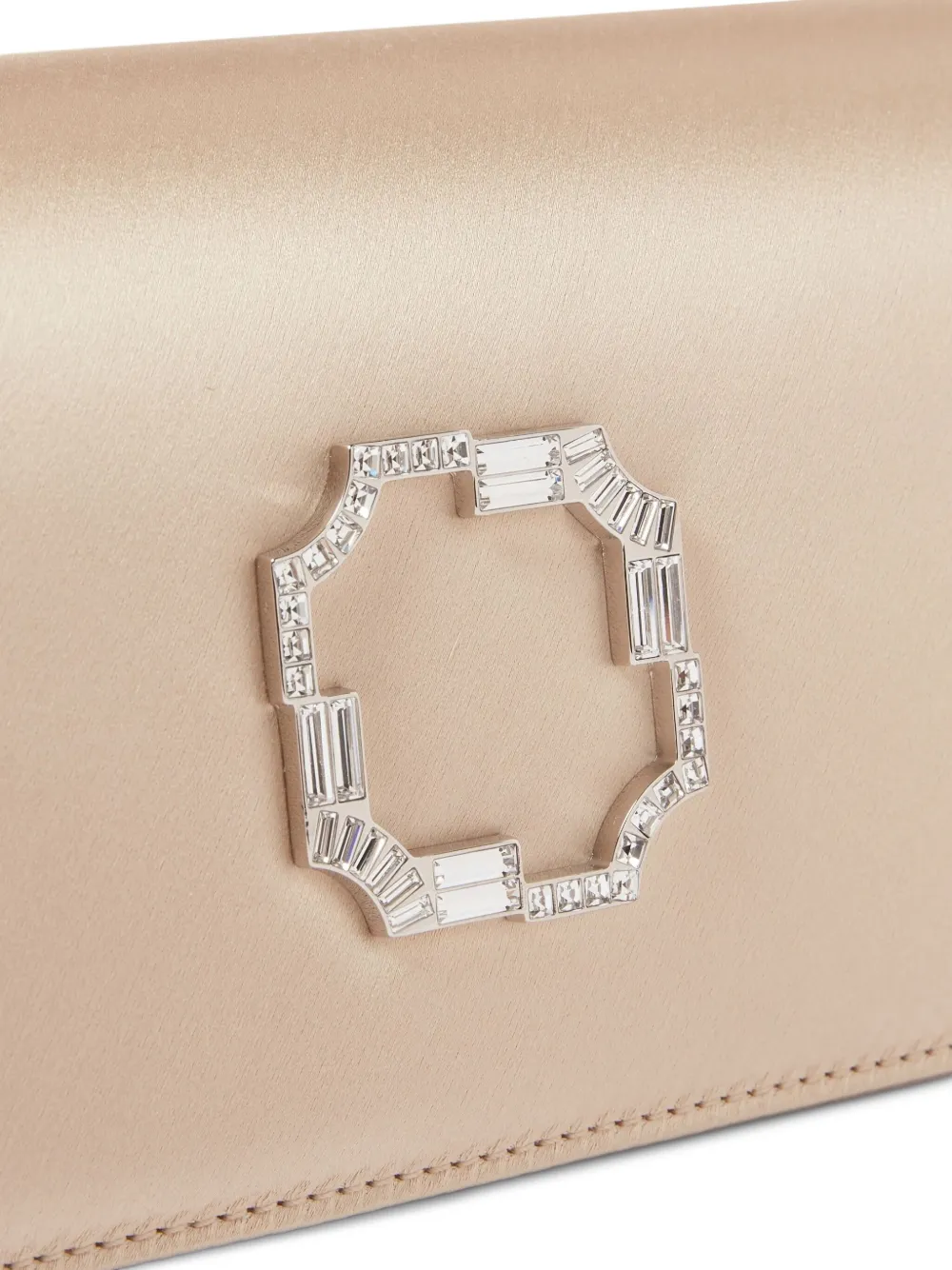 Malone Souliers Vivien satijnen clutch verfraaid met kristallen Goud