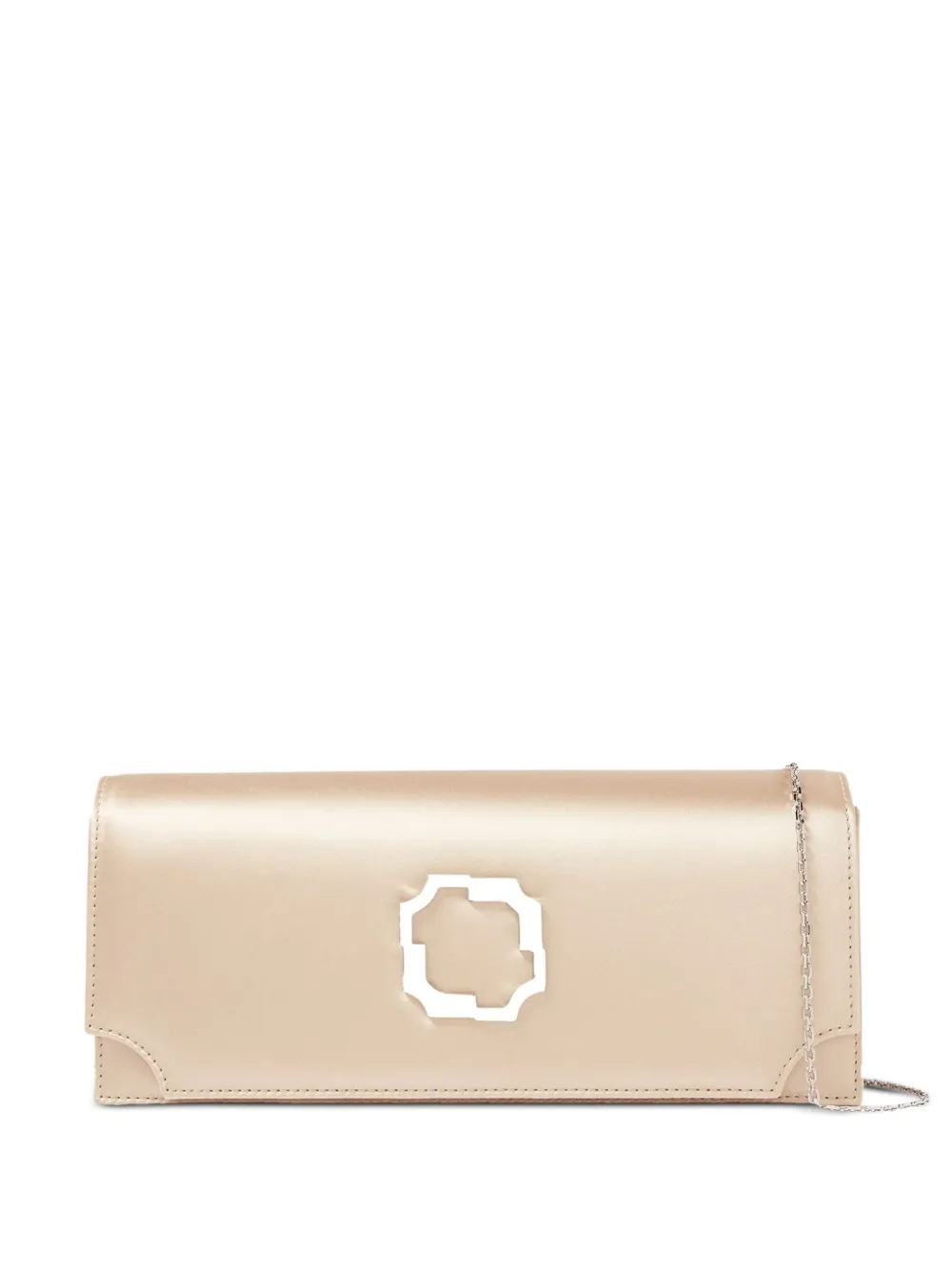 Malone Souliers Viven crystal-embellished satin clutch | Gold | Image 1