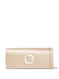 Malone Souliers Viven crystal-embellished satin clutch - Gold