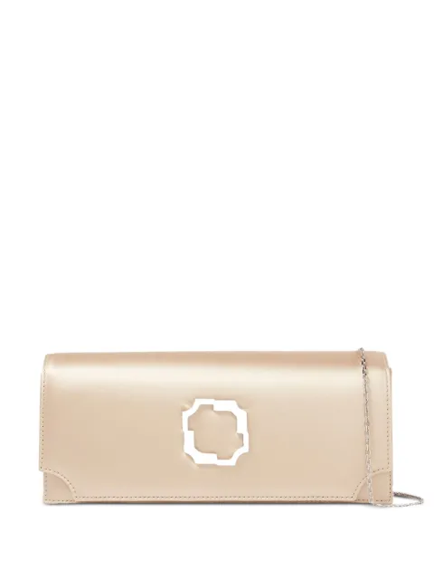 Malone Souliers Viven crystal-embellished satin clutch