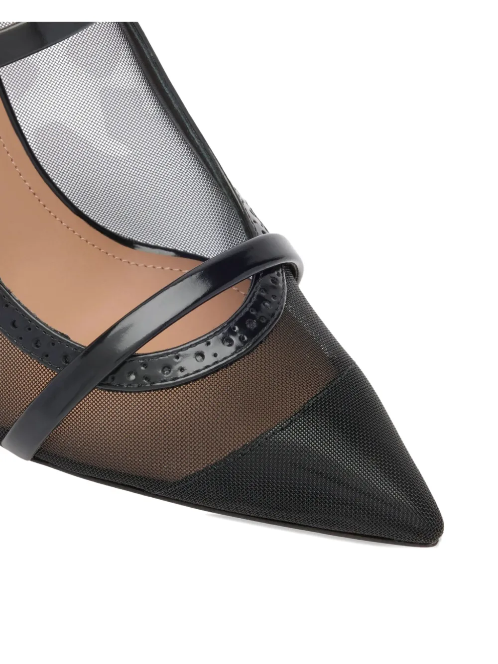 Malone Souliers mesh-panel leather mules Black
