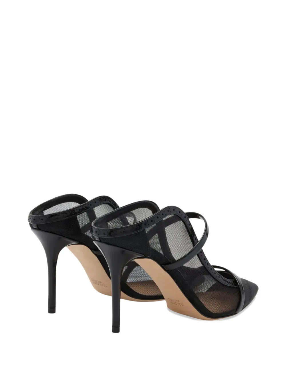Malone Souliers mesh-panel leather mules Black