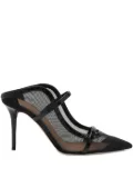 Malone Souliers mesh-panel leather mules - Black