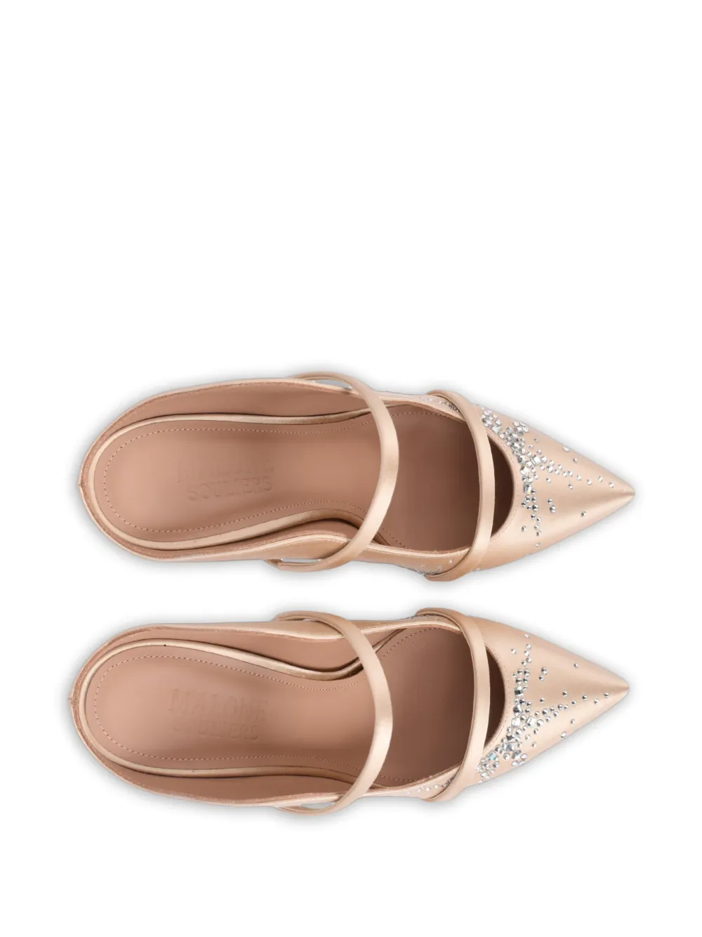 Malone Souliers Maureen muiltjes verfraaid met stras Roze