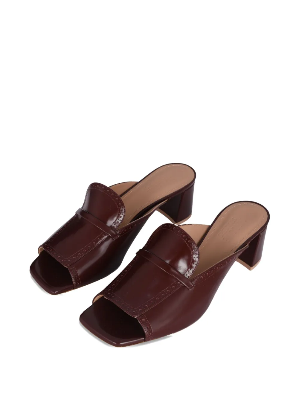 Malone Souliers Bellamy Square Toe Sandal In Burgundy