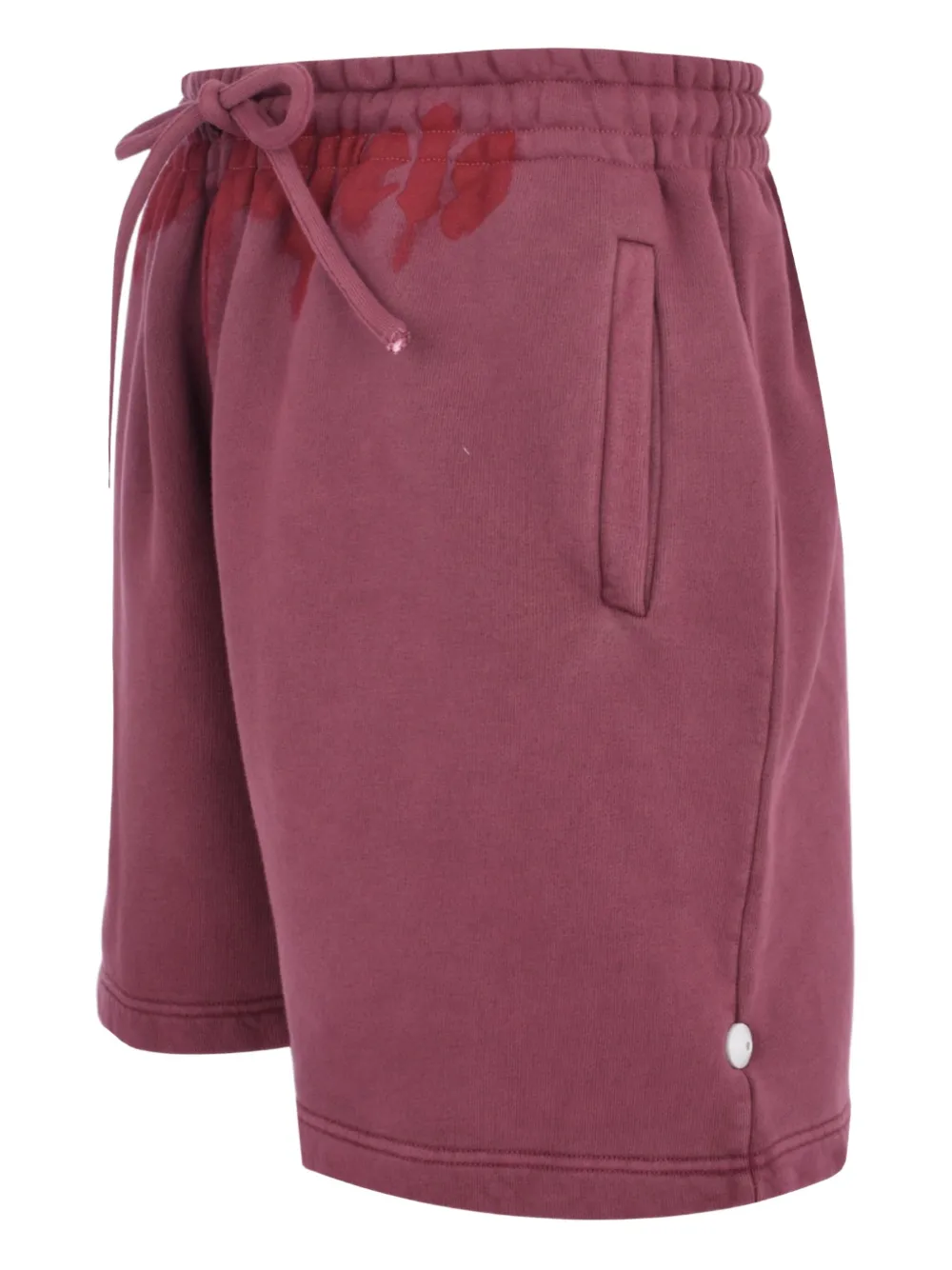 Palm Angels logo-waistband sweatshorts Rood