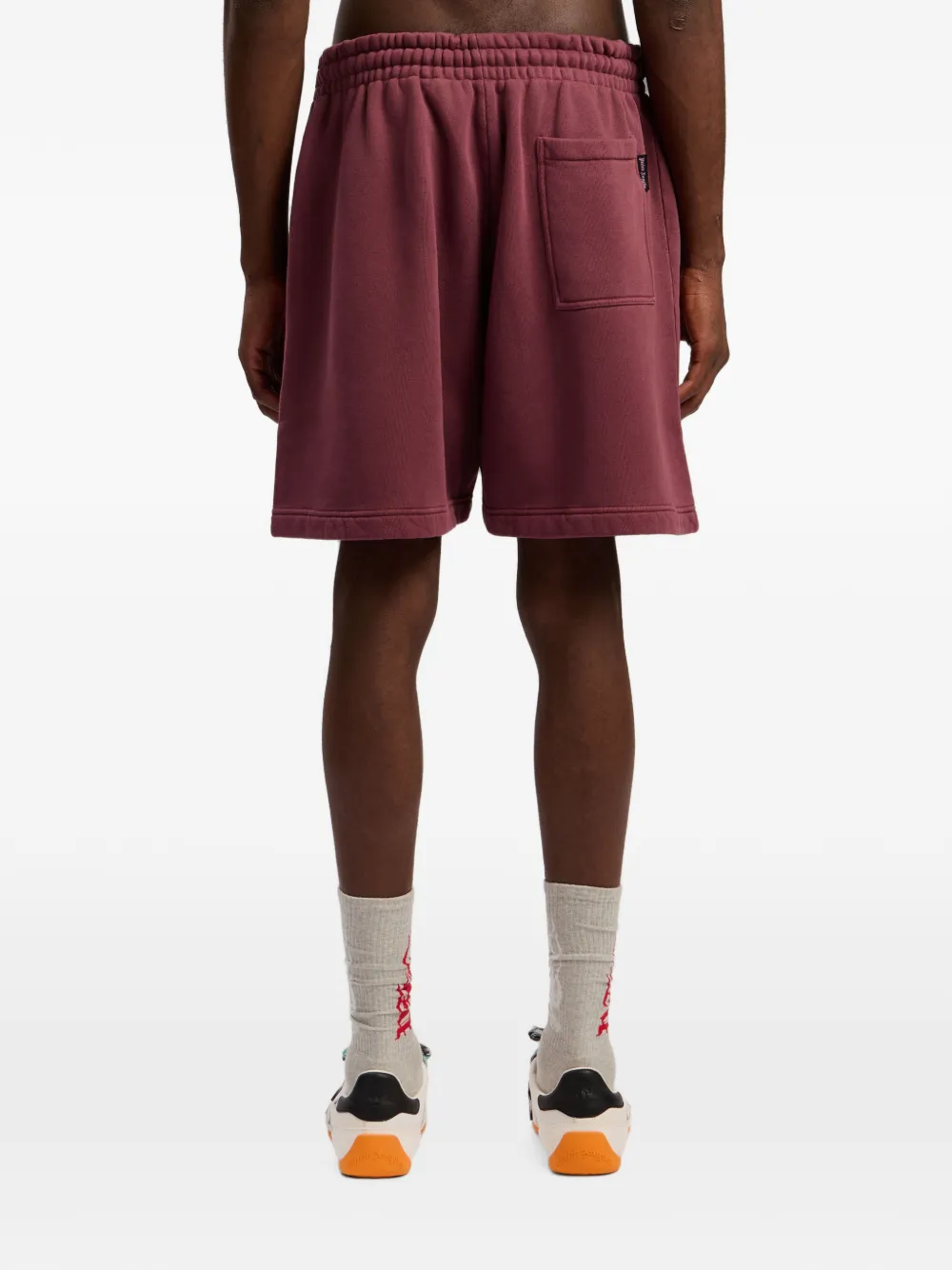 Palm Angels Trainingsshorts met logoband Rood