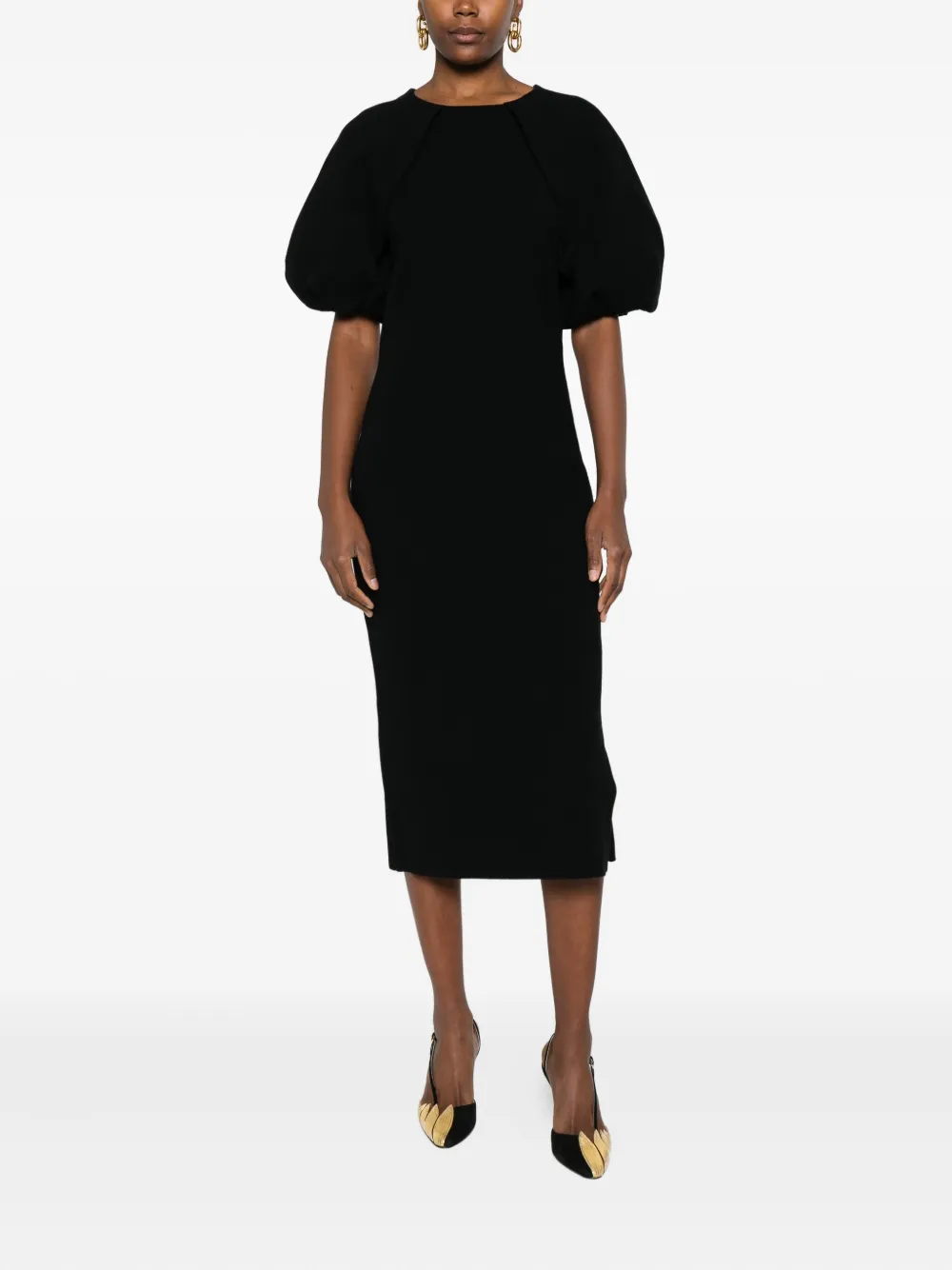 Curiel puff-sleeve sheath midi dress | Evening Dresses | Image 2