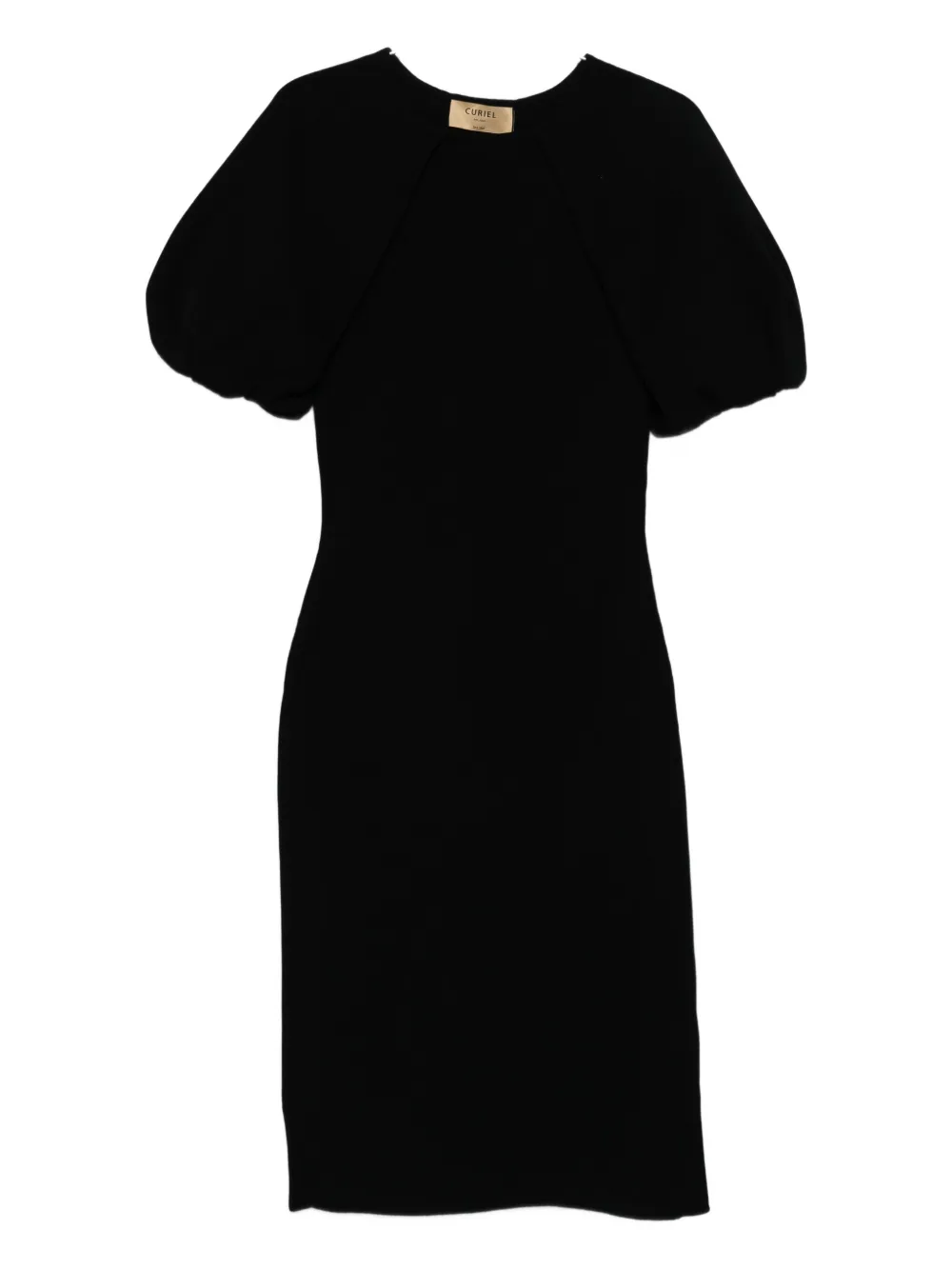 Curiel puff-sleeve sheath midi dress | Black | Image 1