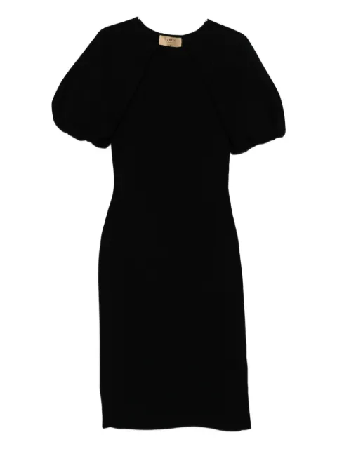 Curiel puff-sleeve sheath midi dress
