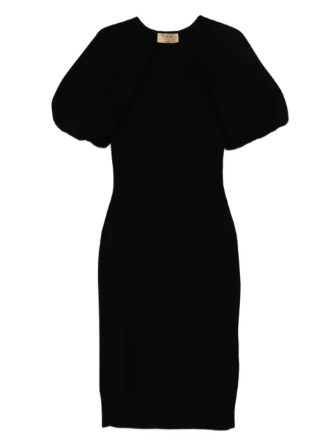 Curiel puff-sleeve sheath midi dress