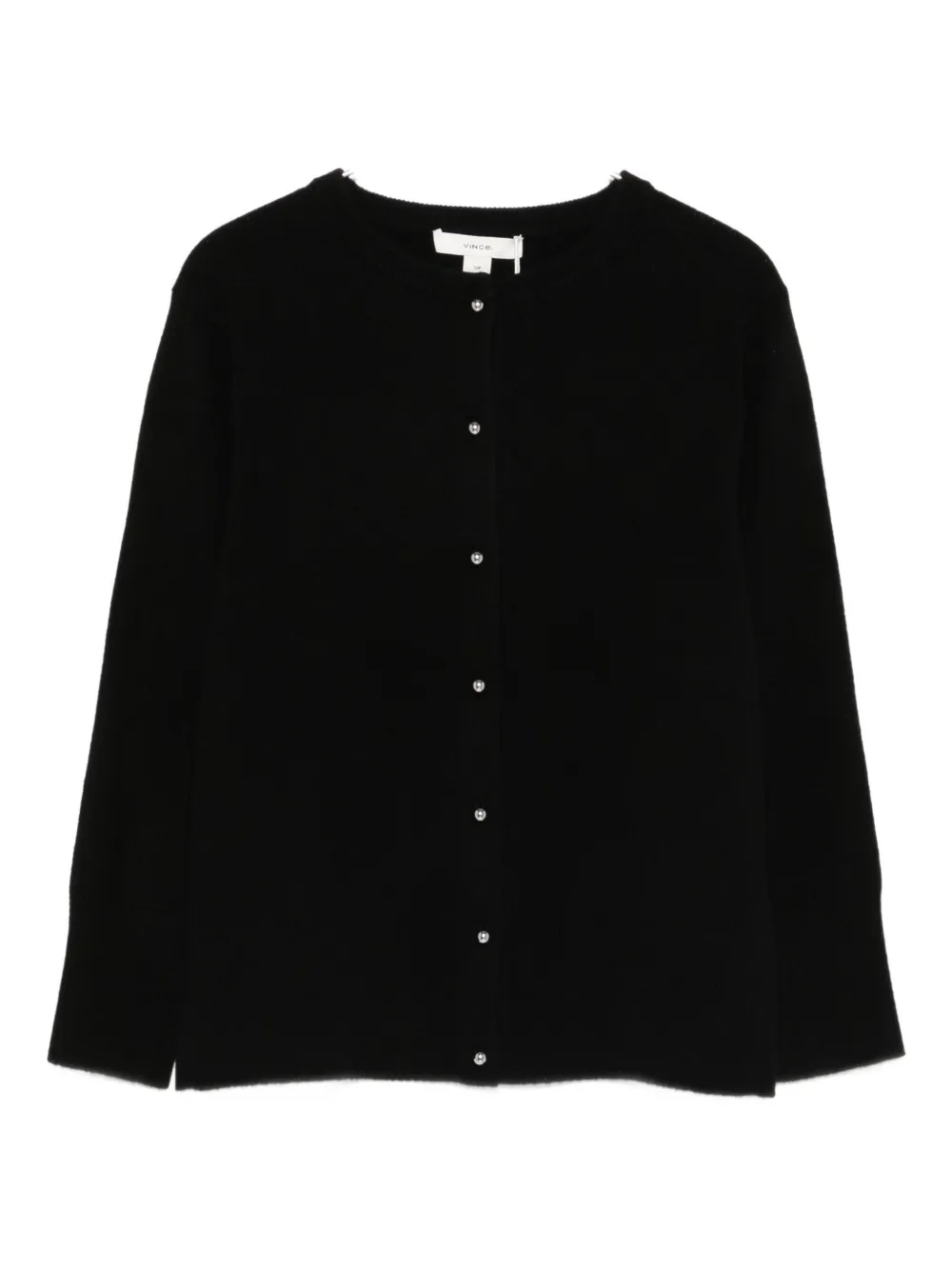 Vince band-collar cardigan | Black | Image 1