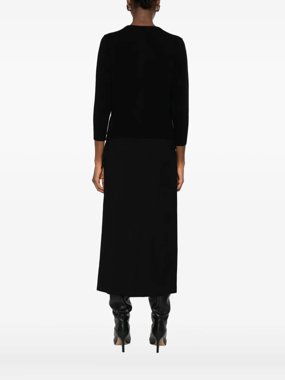 Vince Vest met bandkraag Zwart