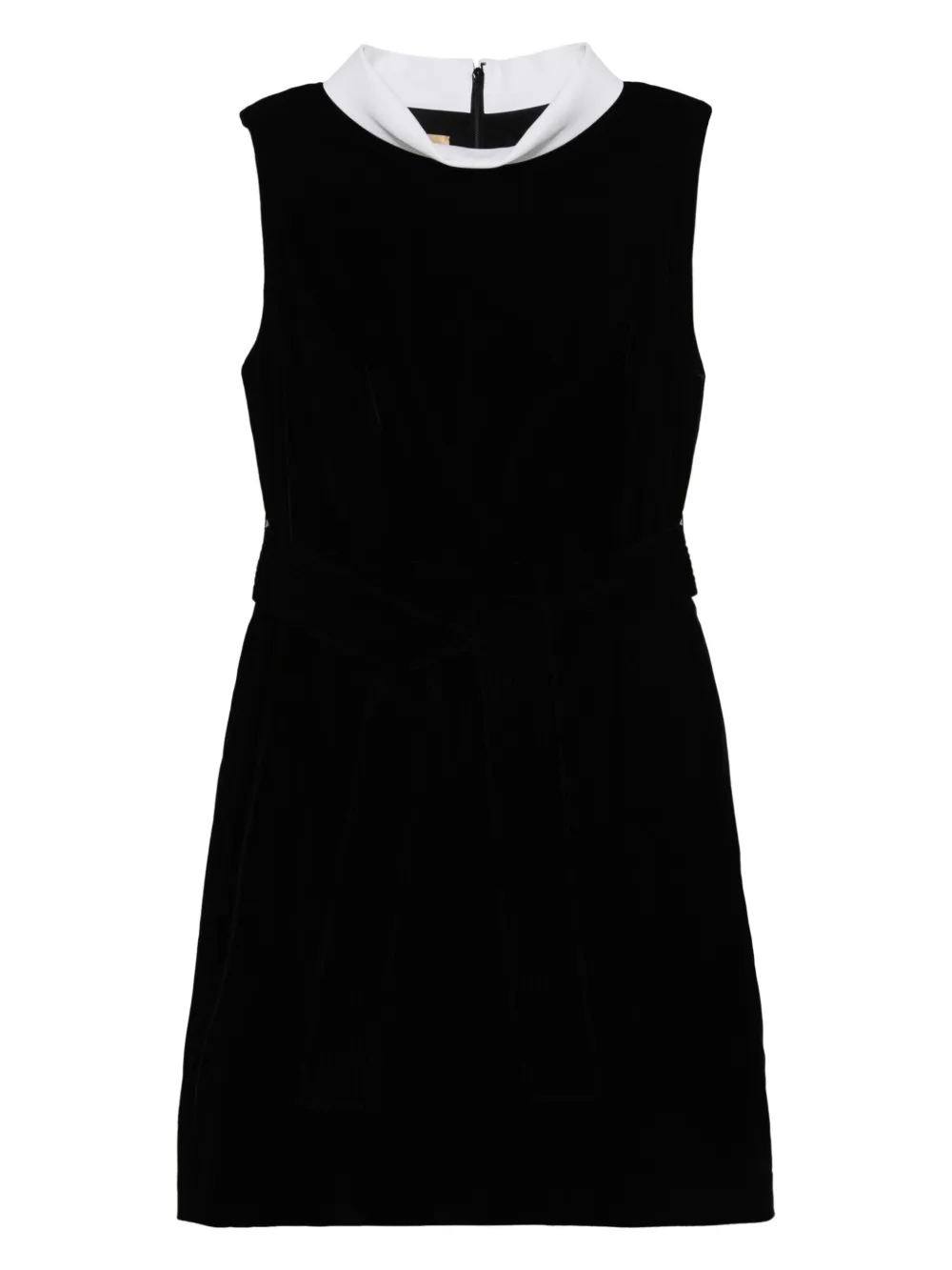 Curiel Mouwloze jurk met hoge hlas Zwart