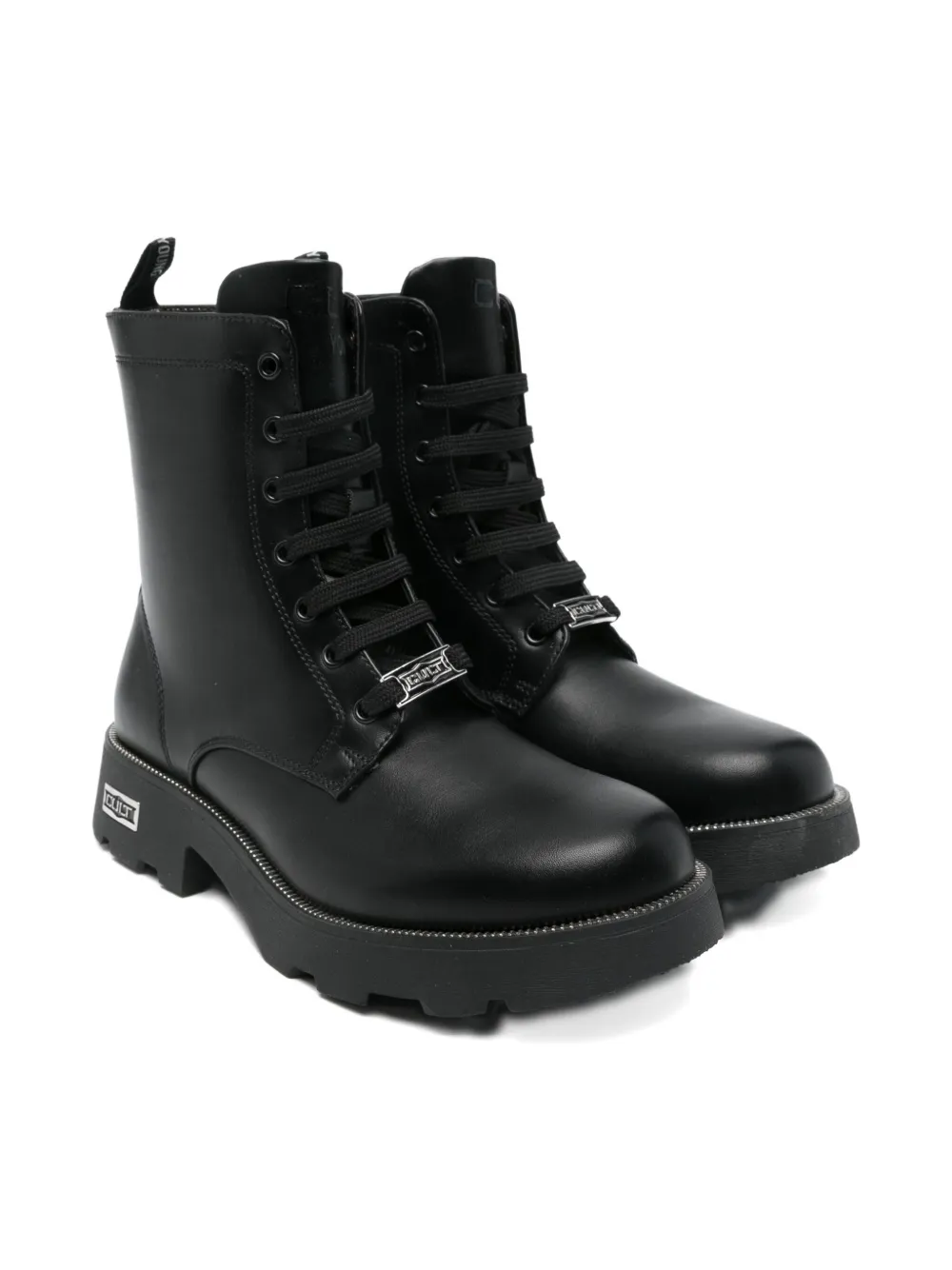 Cult lace-up leather boots Black