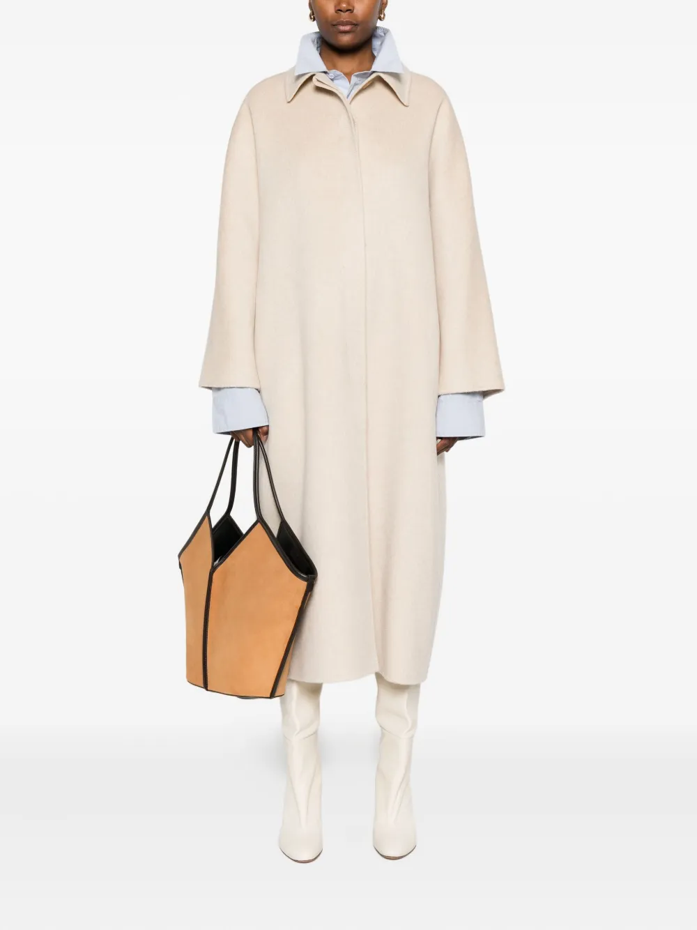Curiel half-sleeve collared coat | Single Breasted Coats | Image 2