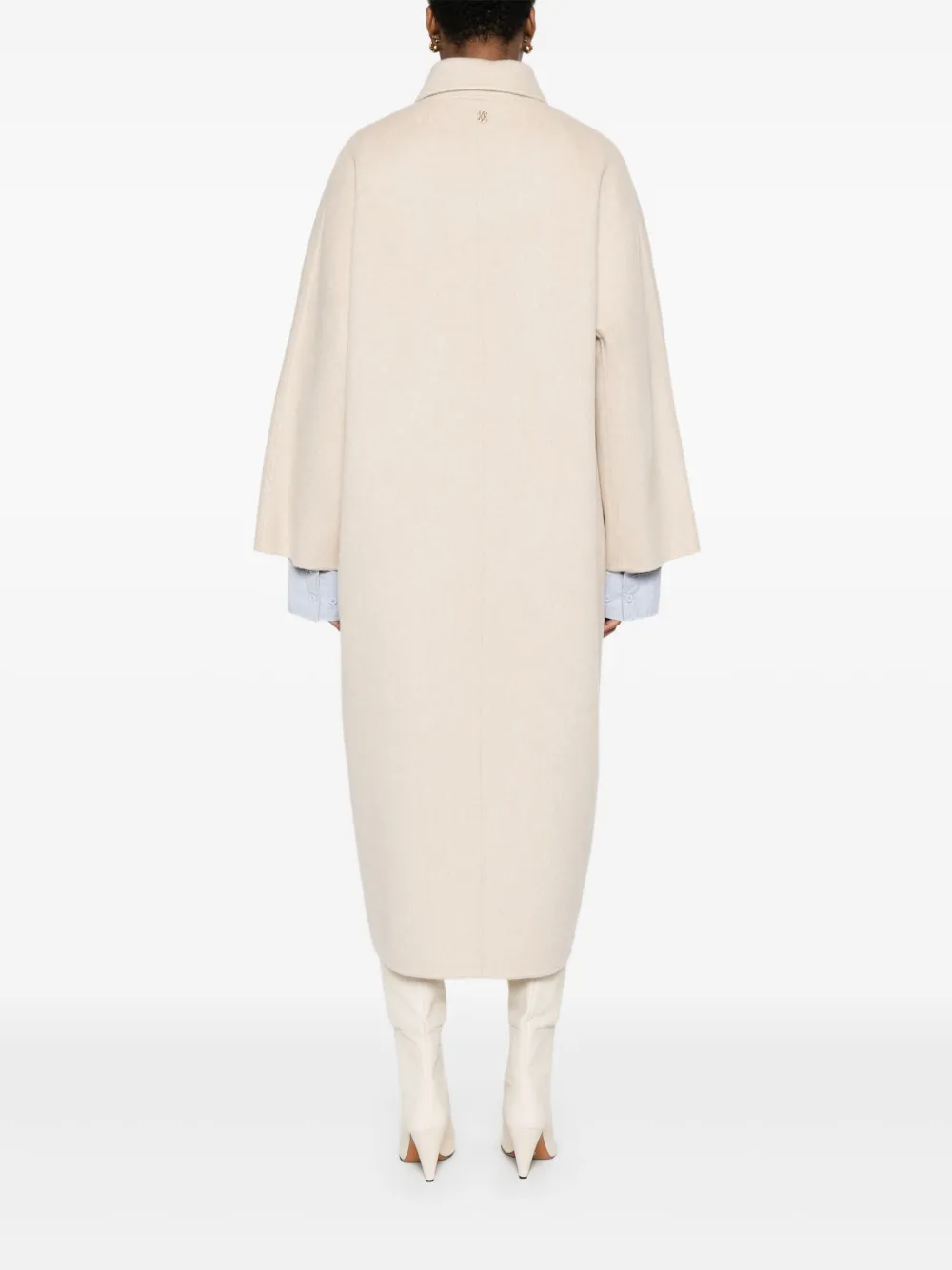 Curiel Half-sleeve Collared Coat In Multi