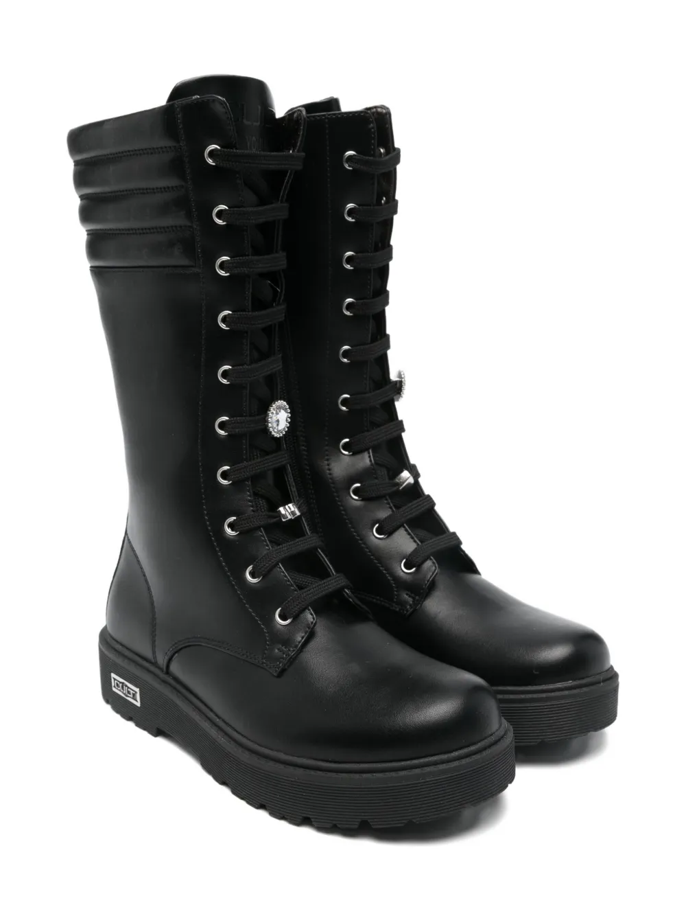 Cult lace-up embellished boots | Black | Image 1