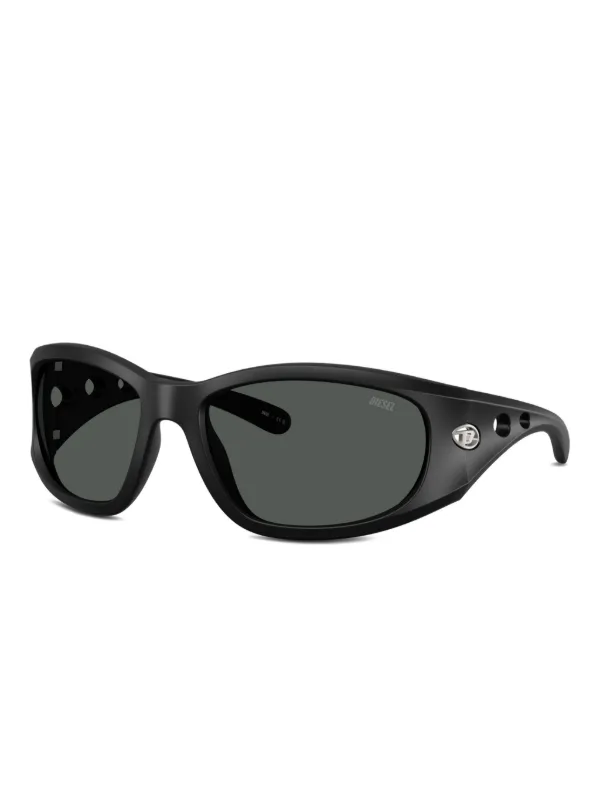 Diesel 0dl3012u rectangle-frame Sunglasses | Black | FARFETCH