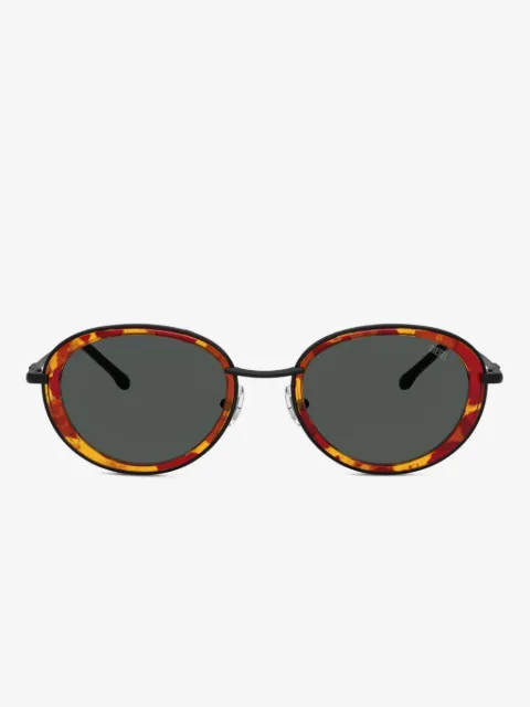 Diesel tortoiseshell-effect oval-frame sunglasses