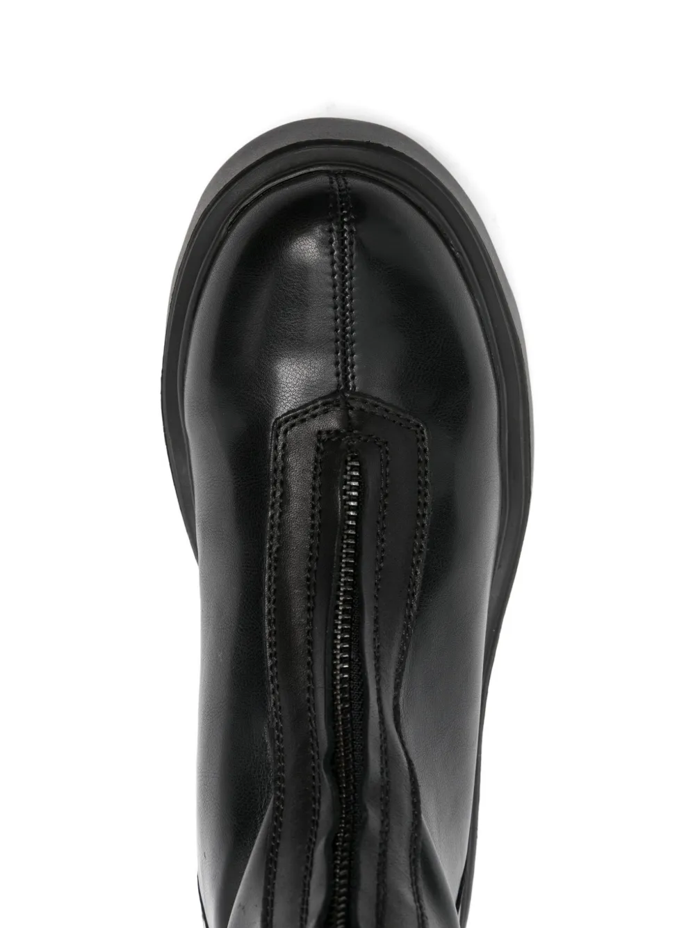 Cult 50mm zip-front platform boots Black