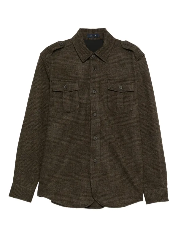 Sease Flap-pocket Shirt Jacket in Green